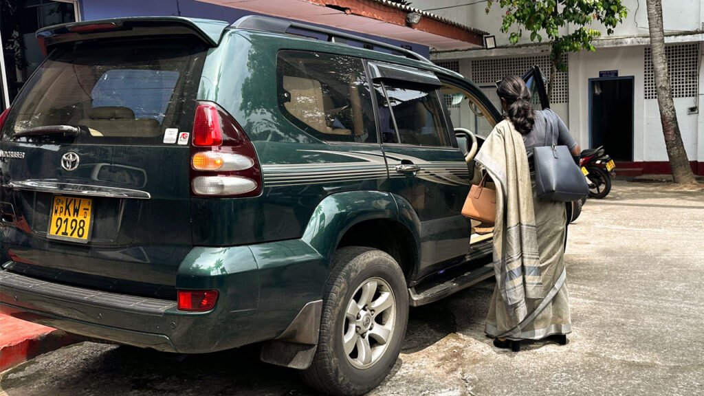 Dodawatte and his wife's Prado issue