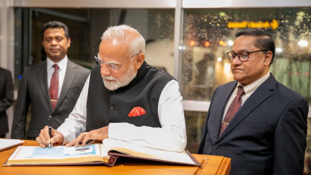 Indian Prime Minister arrives in Sri Lanka!