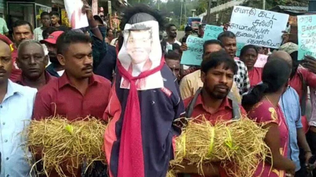 වැටුප් වැඩි කිරීමට එරෙහි වුණැයි කම්කරුවෝ නාමල්ගේ පඹයෙකුට ගිනි තබති